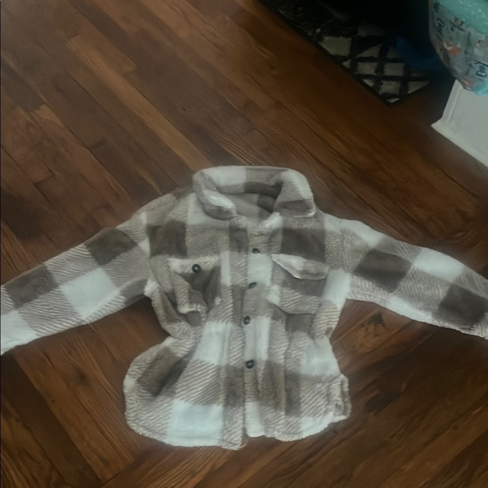 Cozy Plaid Button-Up Jacket
